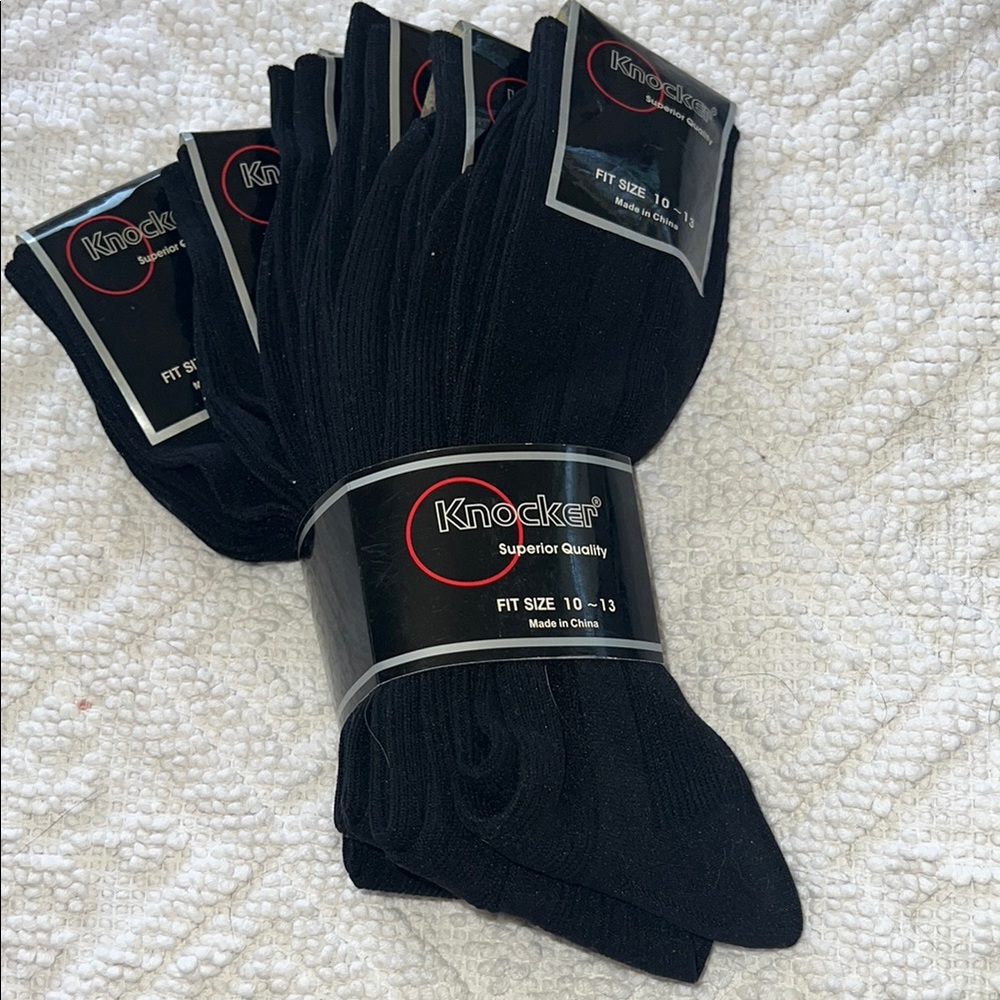 Black Casual Crew Socks Pack